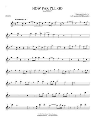 how far i'll go flute sheet music the journey of perseverance