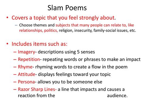 How to Write Slam Poetry: An Elaborate Exploration